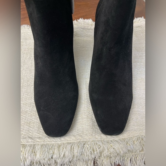 Blondo Scarlette Waterproof Suede Bootie Size 9 Black Preppy Block Heel NWOB - Picture 12 of 16